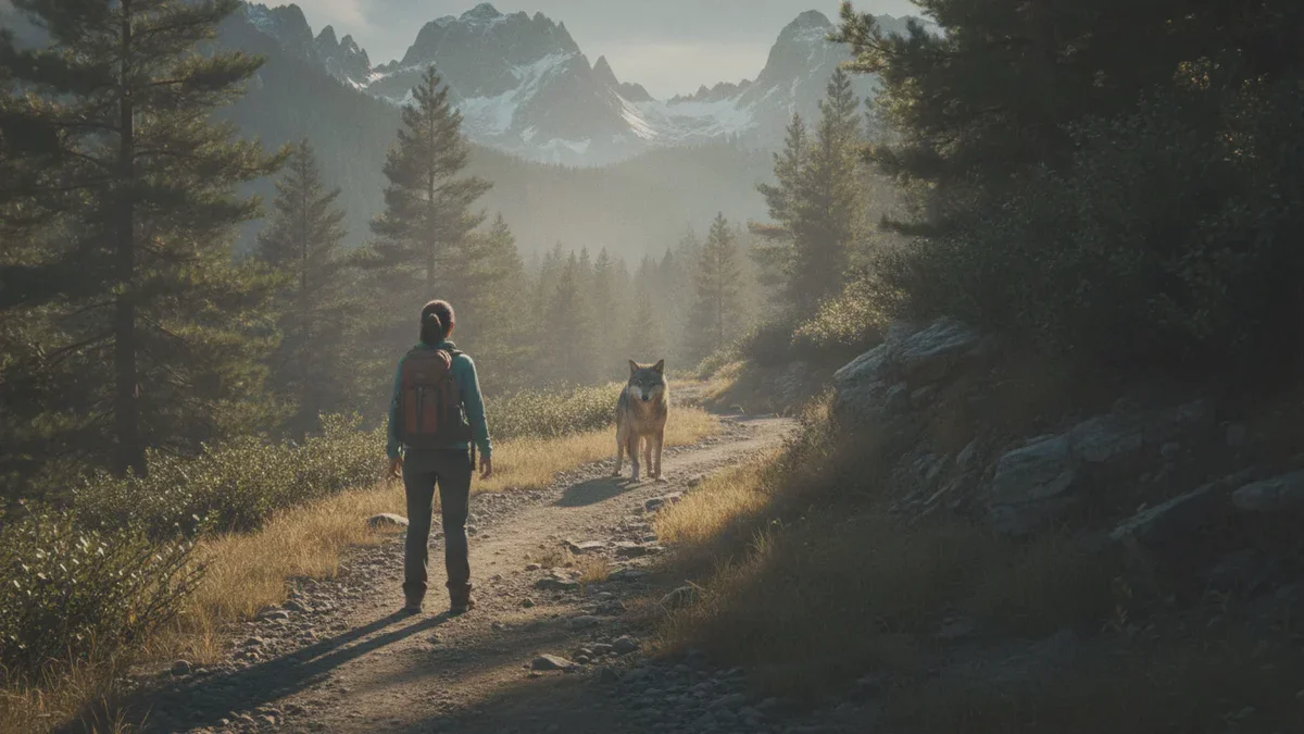 Panik bei der Begegnung mit einem Wolf auf dem Bergpfad? Dieser Instinkt macht alles schlimmer