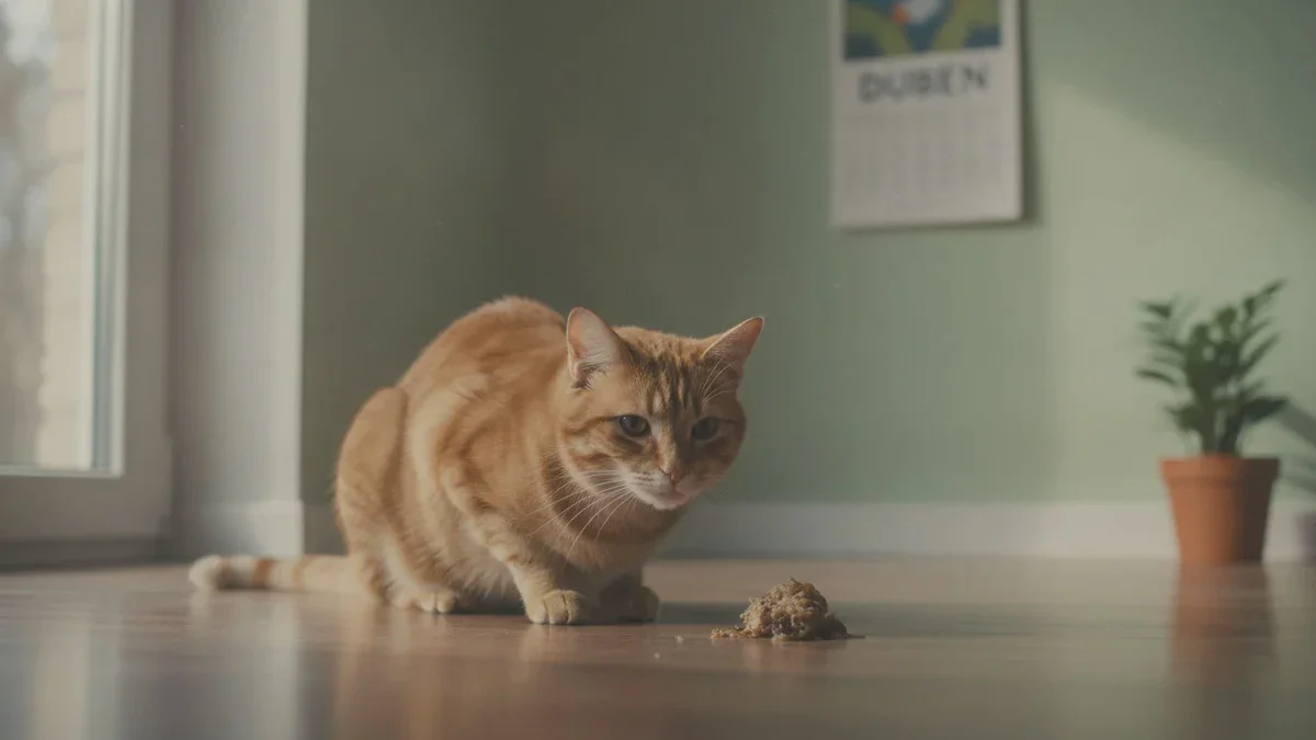 Warum deine Katze plötzlich braune Haarballen erbricht (und wann du dir Sorgen machen solltest)