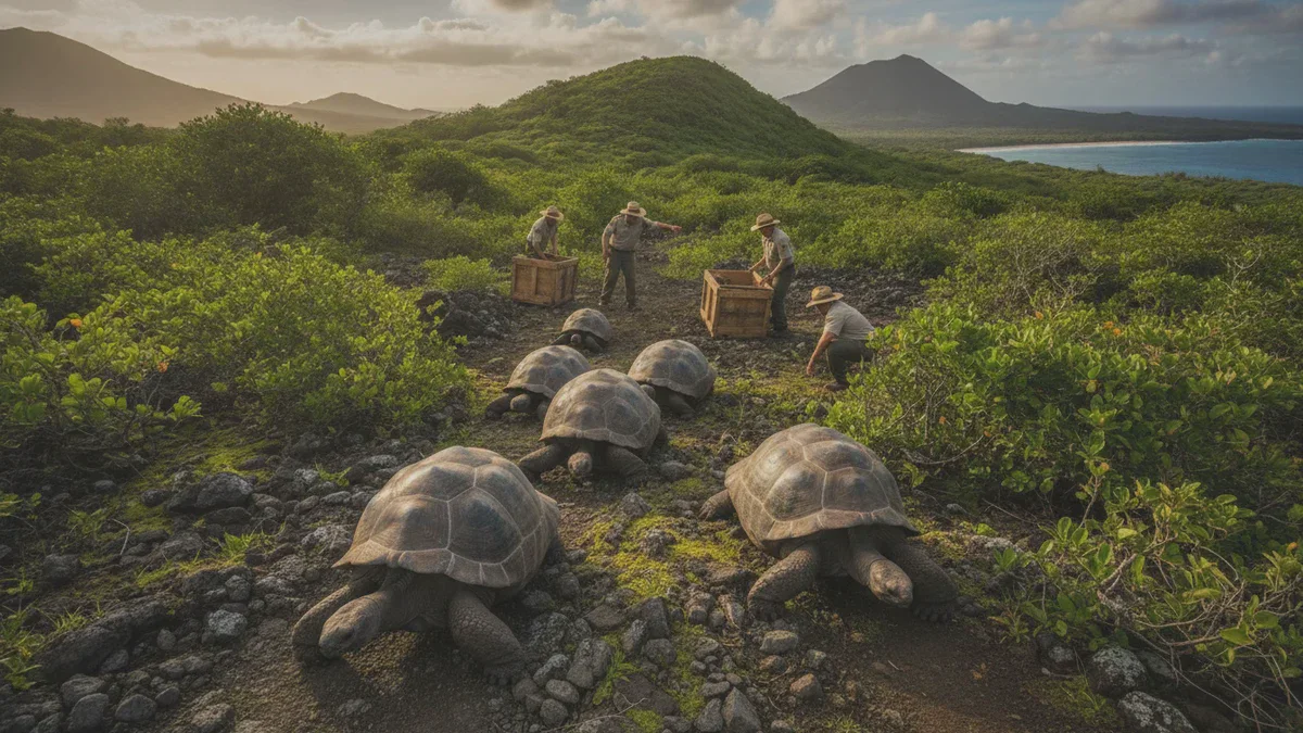 Nach 180 Jahren laufen Riesenschildkröten wieder auf den Galápagos