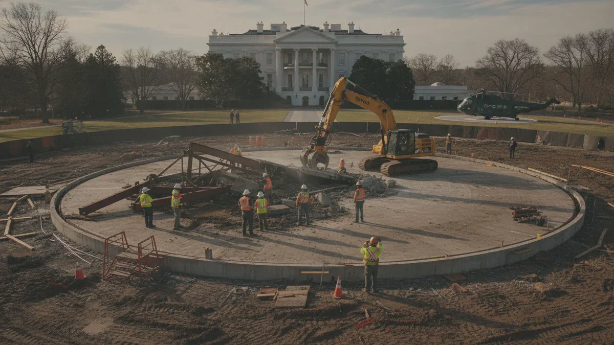 Trump ordnet Abriss des neuen Weißen-Haus-Hubschrauberlandeplatzes nach wochenlangen Arbeiten an
