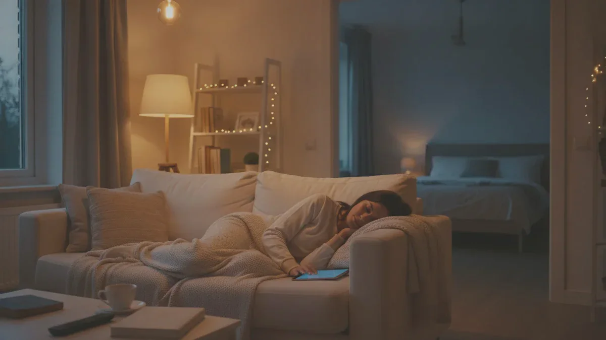 Schlaft ihr auf dem Sofa leichter ein als im Bett? Dieser Abendtrick sorgt für besseren Schlaf