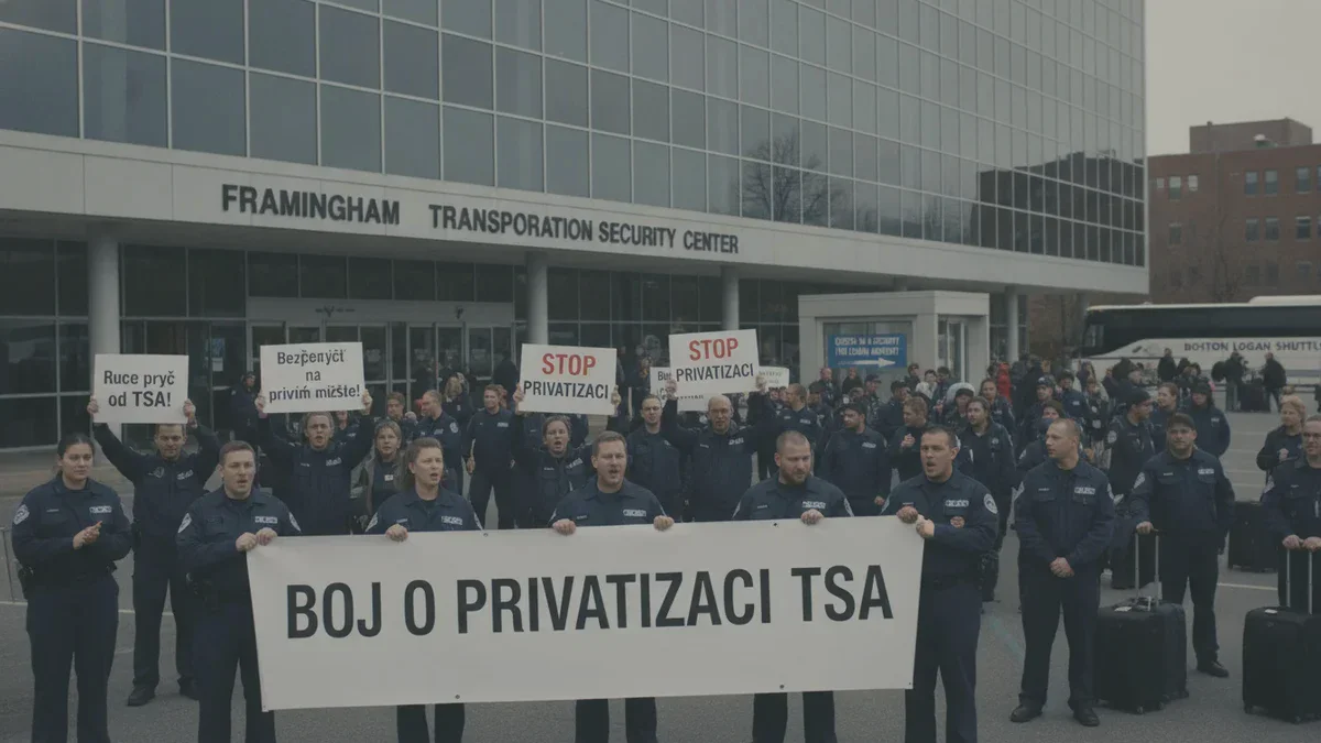 Der Streit um die TSA-Privatisierung: Gewerkschaften protestieren gegen Pläne amerikanischer Flughäfen zum Austausch des Sicherheitspersonals