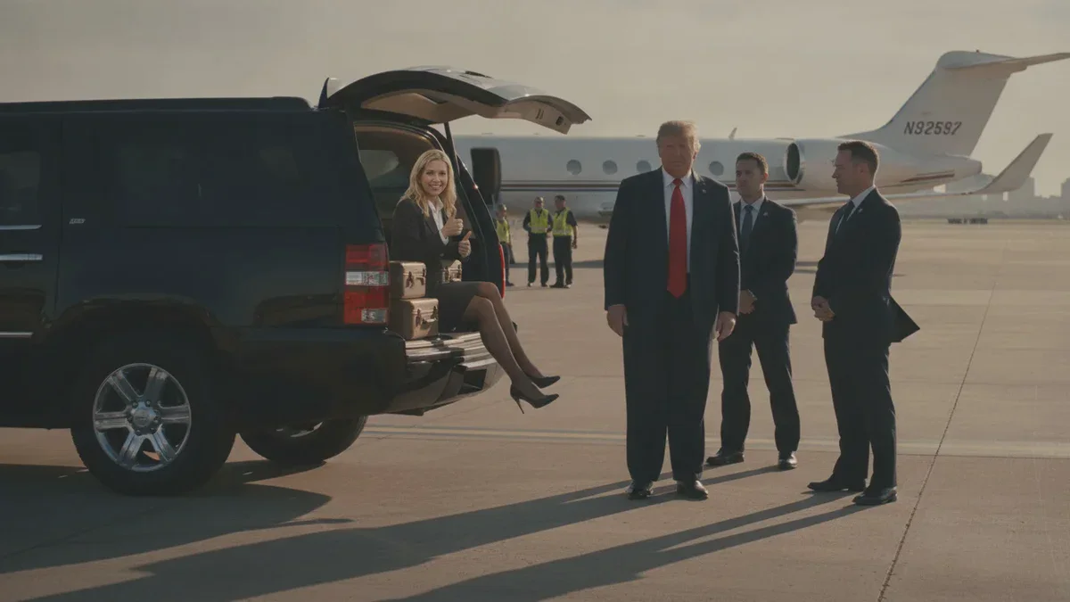Die Beziehung zwischen Trump und der „menschlichen Druckerin“ wird immer merkwürdiger: Harp kletterte in den Kofferraum