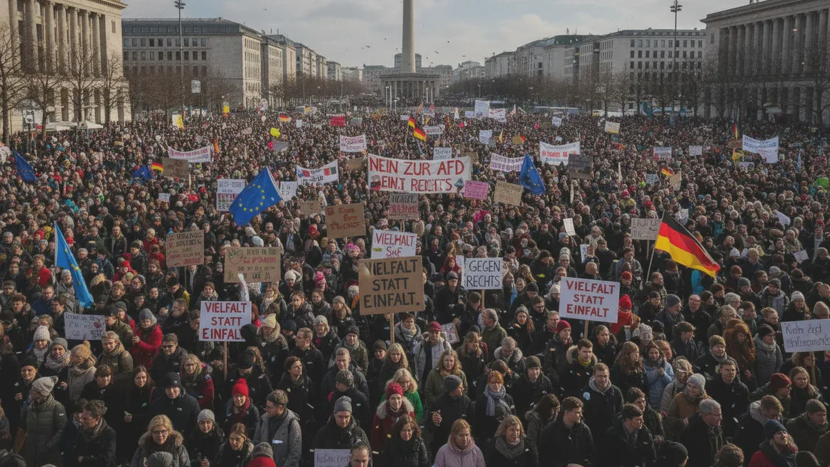 Mehr als 150 000 Menschen protestierten in Deutschland gegen die AfD